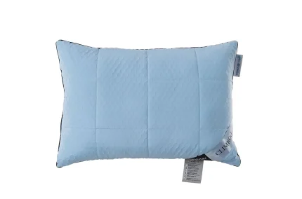 Pernă anatomică ergonomică Climboo de culoare albă pentru suport cervical pe fundal deschis