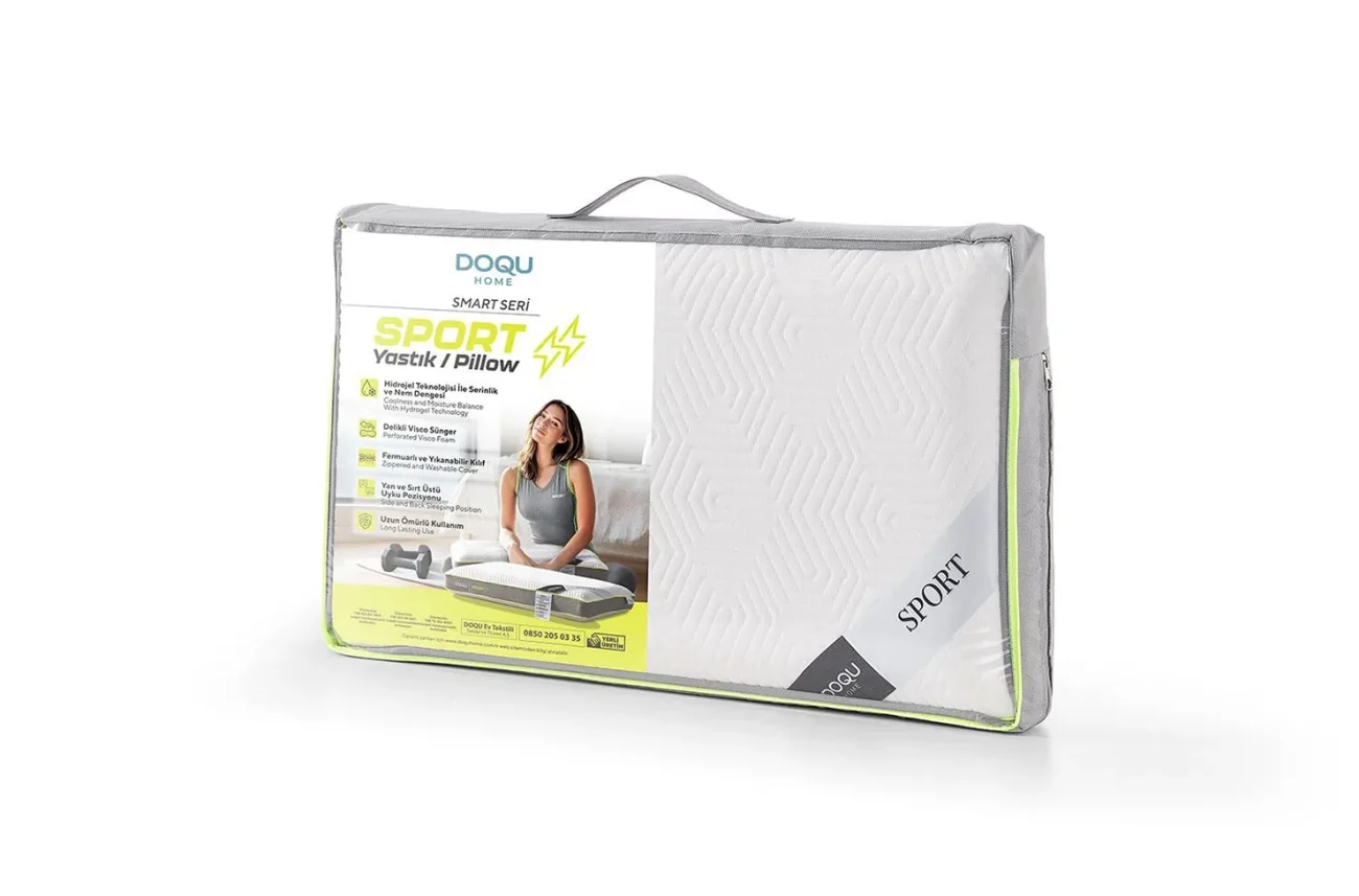 Perna anatomica Sport in geanta transparenta de brand cu maner confortabil de transport